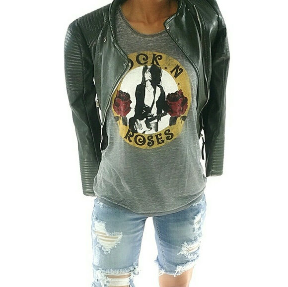 LAST 1LEFT !! Olive Leather Jacket - Picture 3 of 5