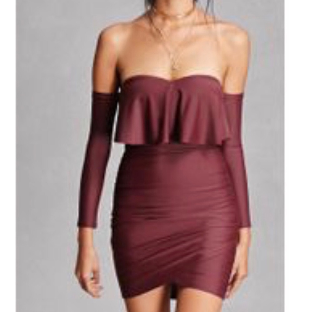 Tiger Mist Plum bodycon dress