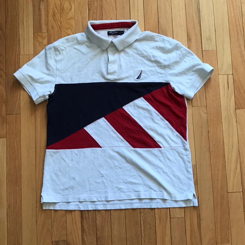Vintage men's Nautica polo shirt XL