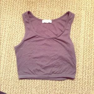 Gray crop top