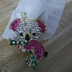 Crystal Koala Keychain/Keyring...PINK