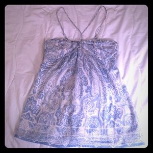 Super Cute AE Baby Blue & White Summer Tank