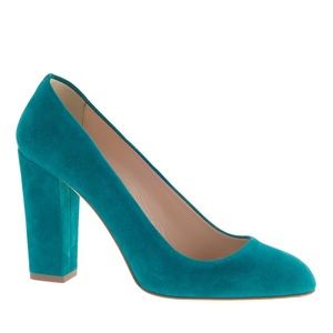 J. Crew Stella Suede Pumps in Turquoise