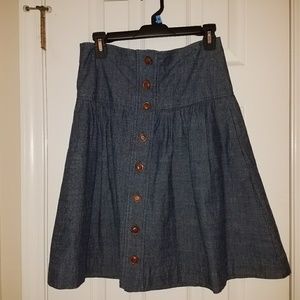 Light denim skirt