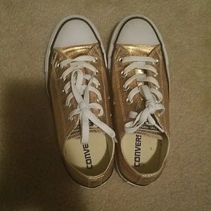 Rose Gold Converse, size 6