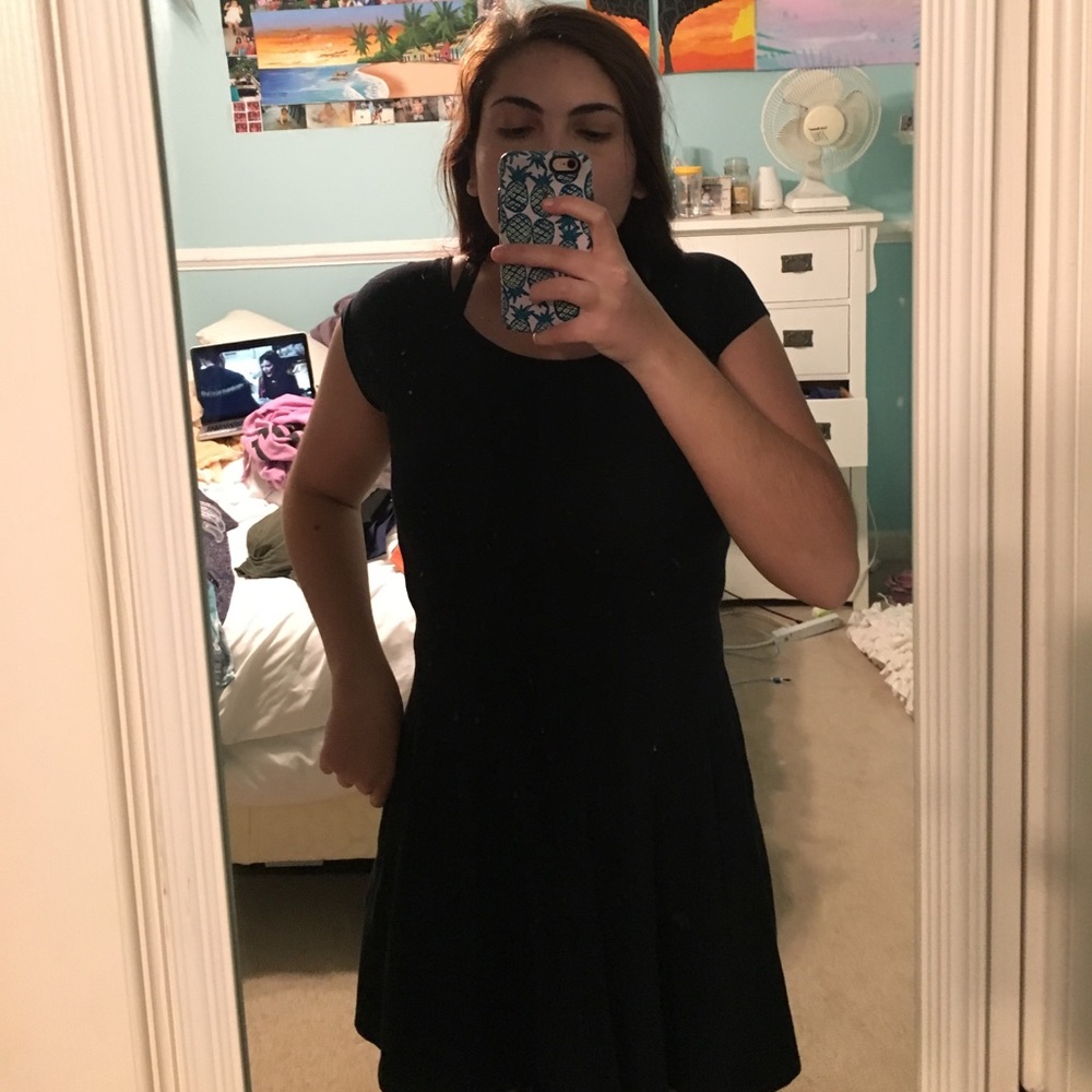 Black skater dress