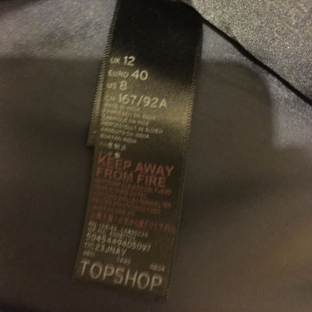 Topshop Navy Blue Suede Jacket - Picture 4 of 4