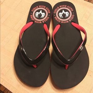 Girls with Guns flip flops
