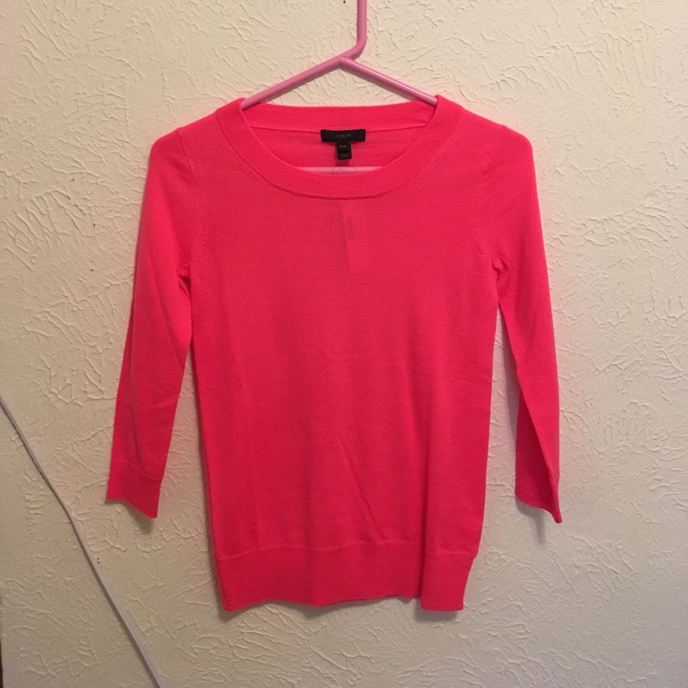 J. Crew Bright Pink Sweater