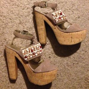 Platform ankle strap sandal