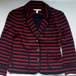 Banana Republic Striped Ponte Knit Blazer