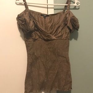 Metallic rose gold top