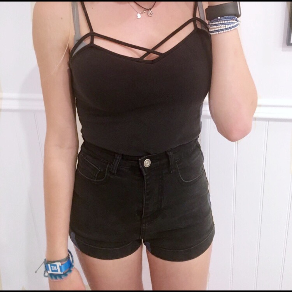 Black Brandy Melville x John Galt jean shorts