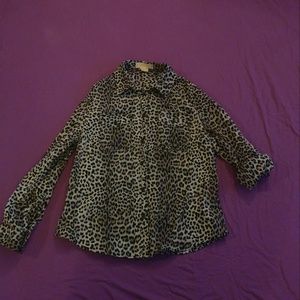 Michael Kors cheetah button up.