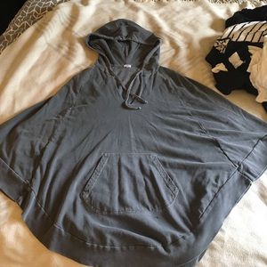 Cape style sweatshirt