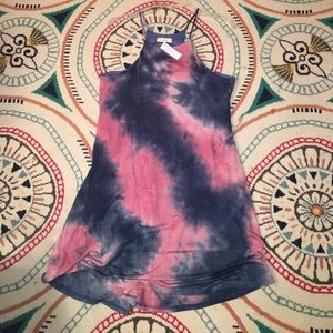 Brand new blue & pink tie dye dress