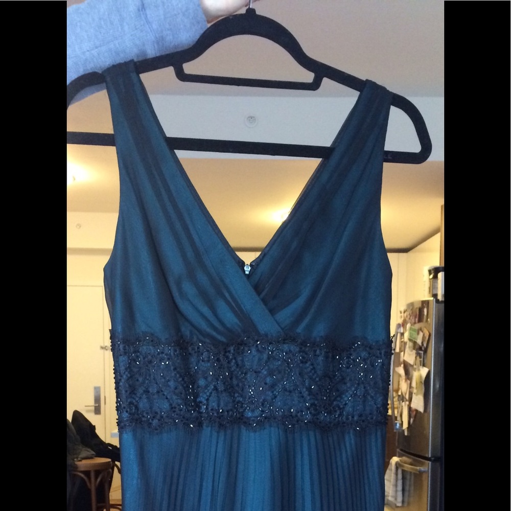 Jones New York Black and Blue Semi-Formal Dress