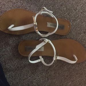 Steve Madden White Bow Tie Sandals