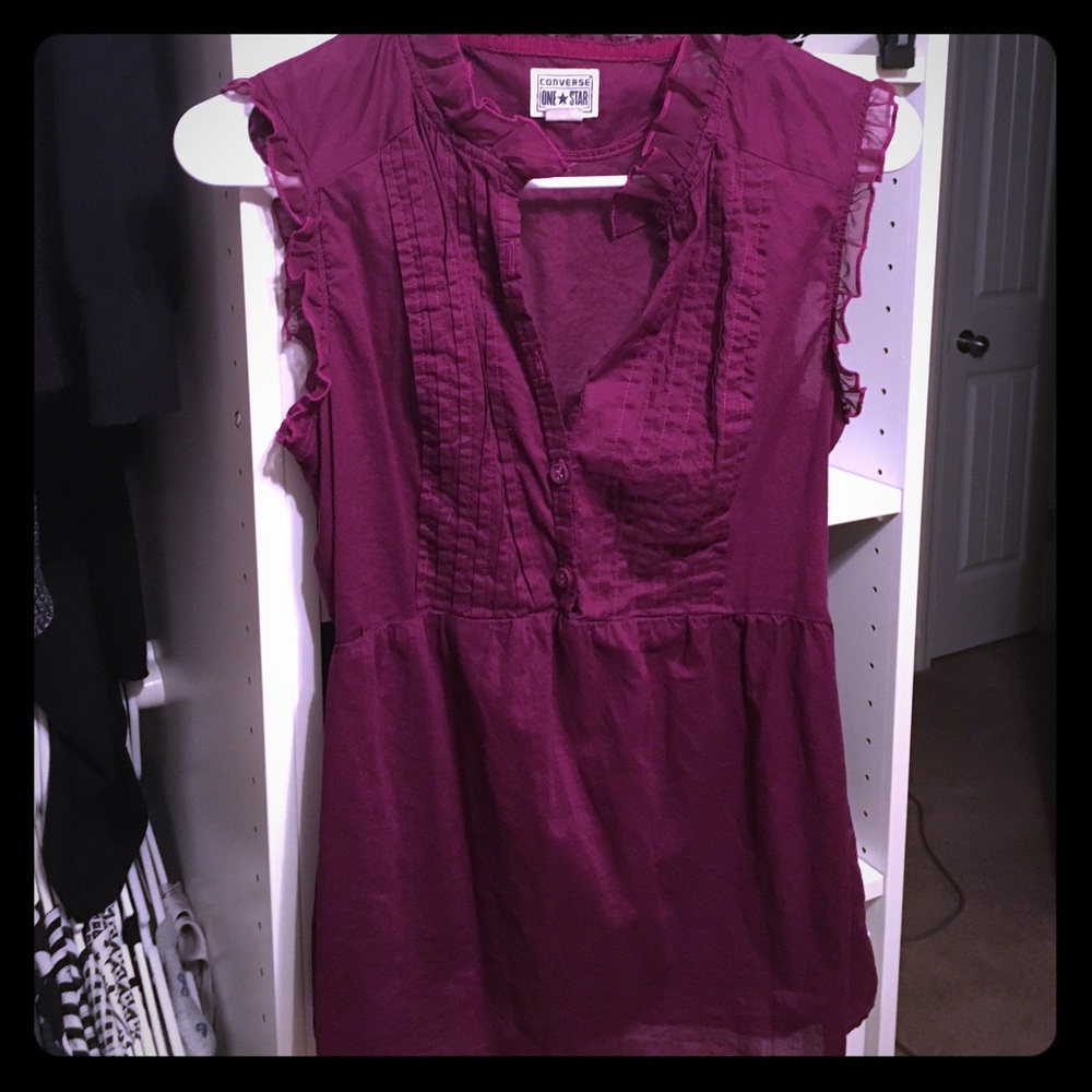 Converse one star S ruffle blouse purple
