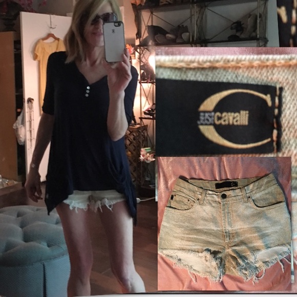 Just Cavalli destroyed denim shorts - Picture 1 of 8