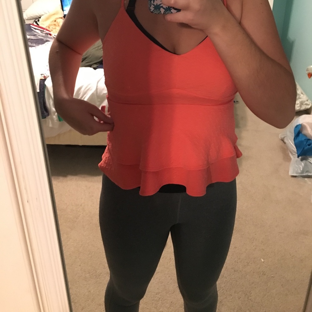 Coral blouse