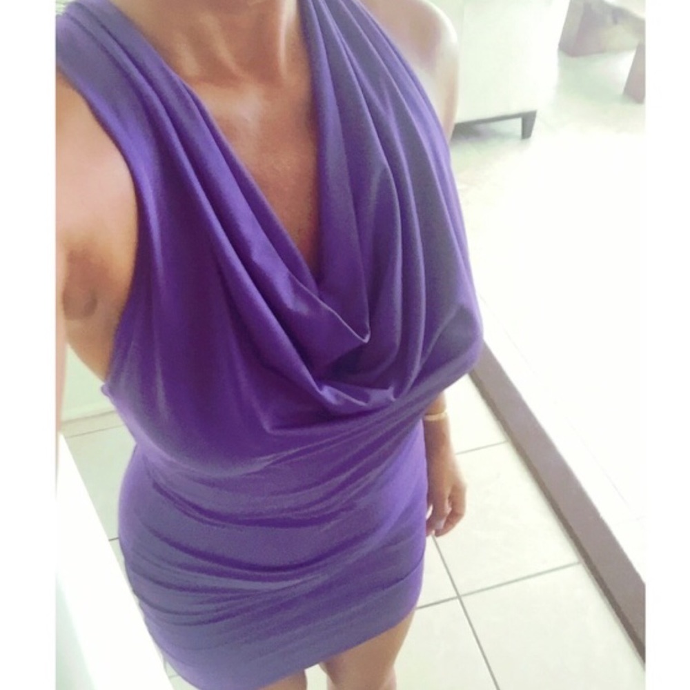 Savee Couture Halter dress with Crystal back