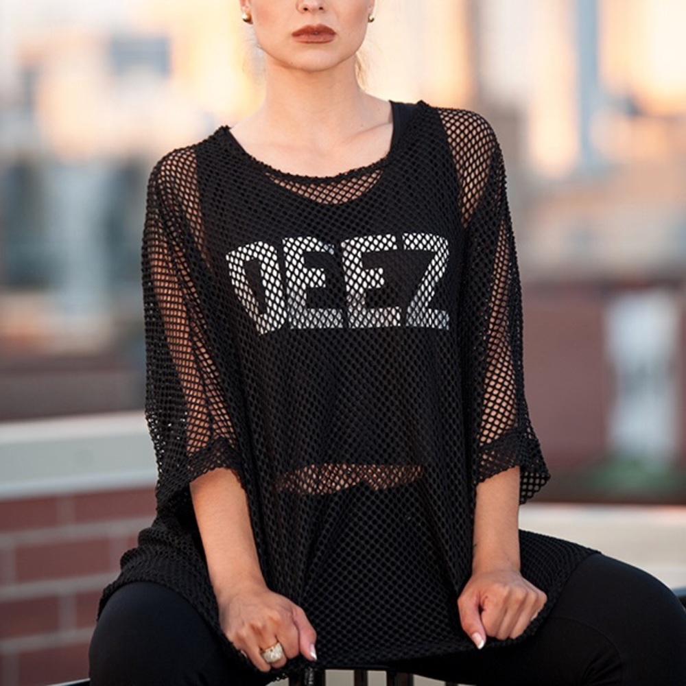 Black Mesh Cover Up