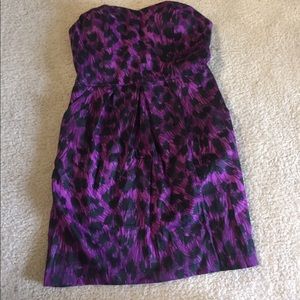 Purple leopard print dress