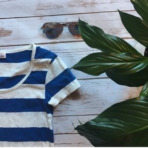 Striped cotton mini dress