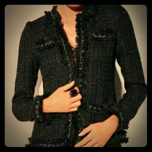Black Parisian tweed Jacket .