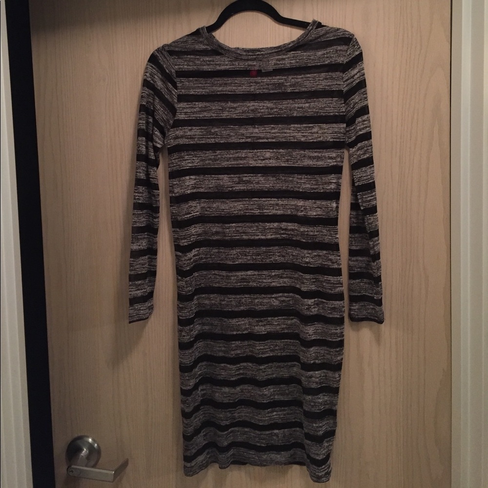 Tight, sheer long sleeve dress