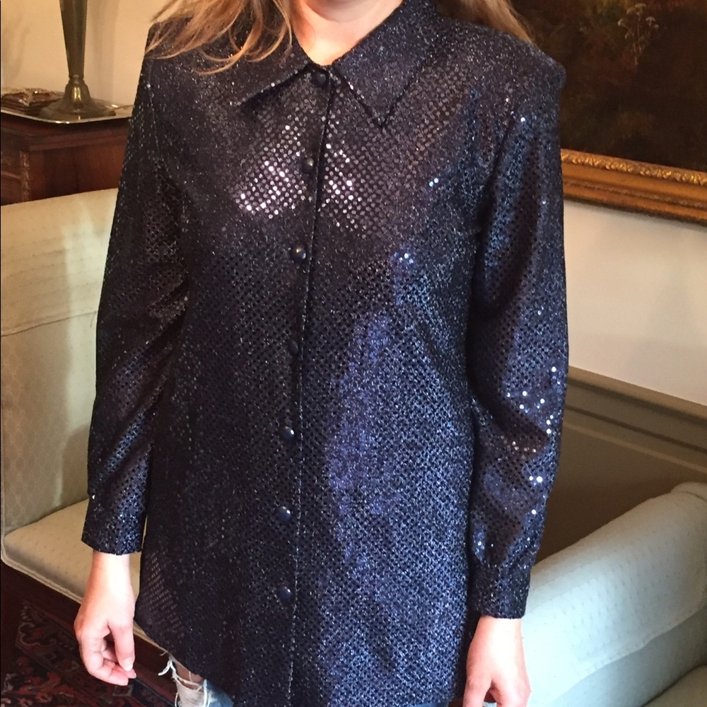 Disco style 1970's sequin shirt