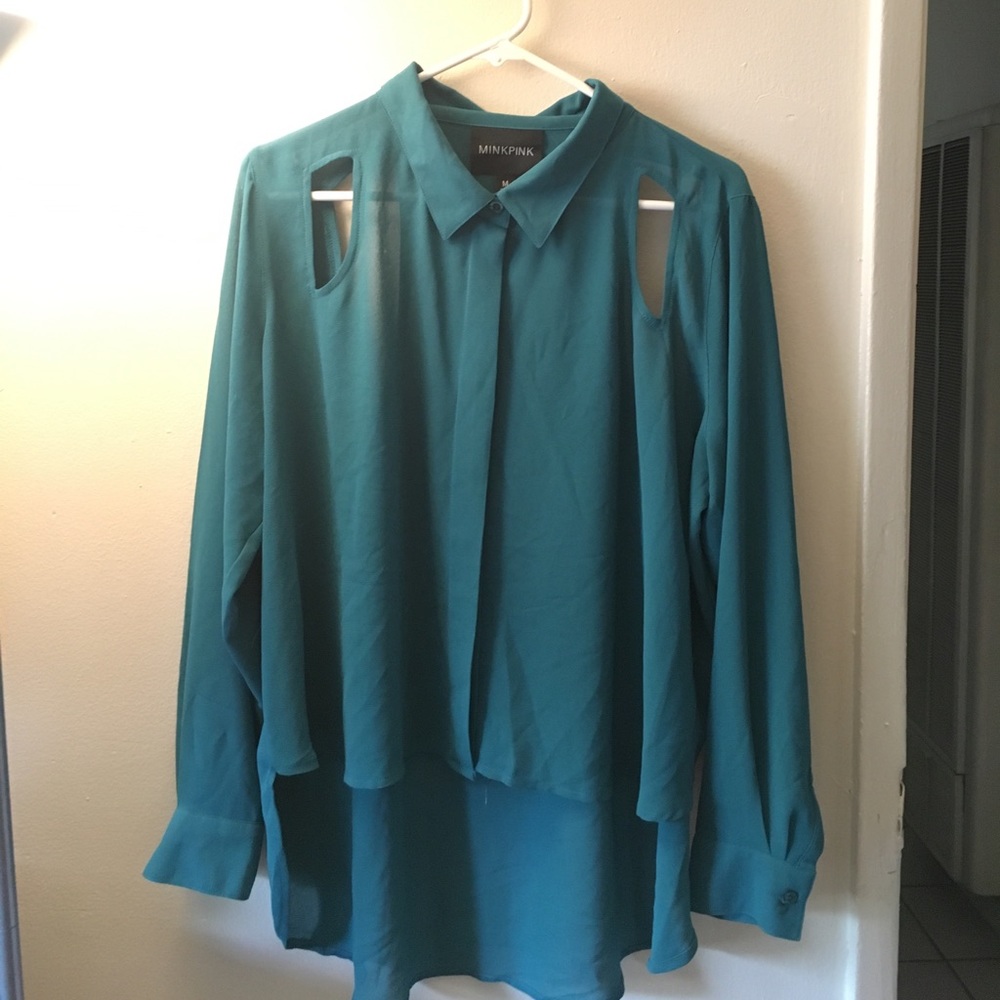 Forest green Mink Pink blouse
