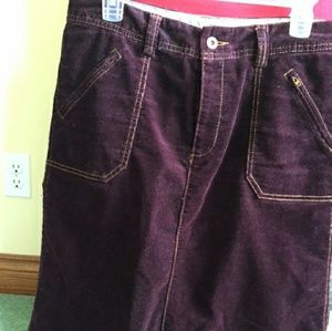 Purple Corduroy Skirt