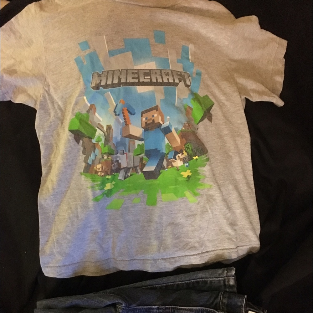 Jeans and mine craft T shirt