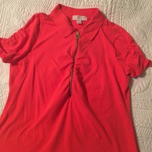 Top zipper front 95 cotton 5 spandex