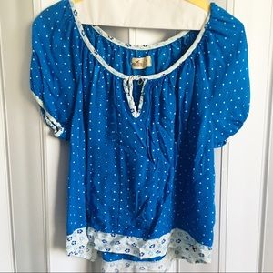Boho tie front blouse