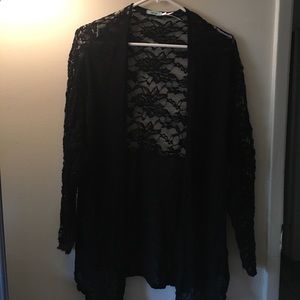 Black long sleeve cardigan