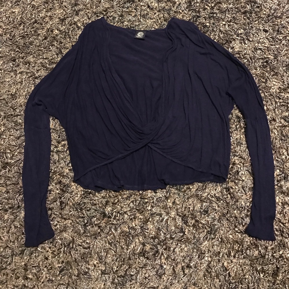 Navy Slouchy Top