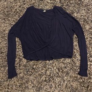 Navy Slouchy Top