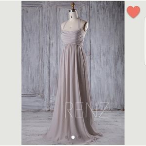 Bridesmaids/Prom/Evening Halter Empire Long Dress
