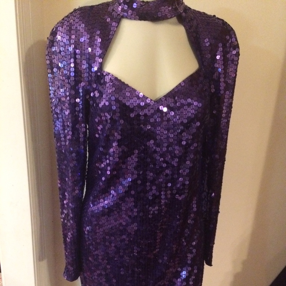 Vintage Sequin Dress--Size 14