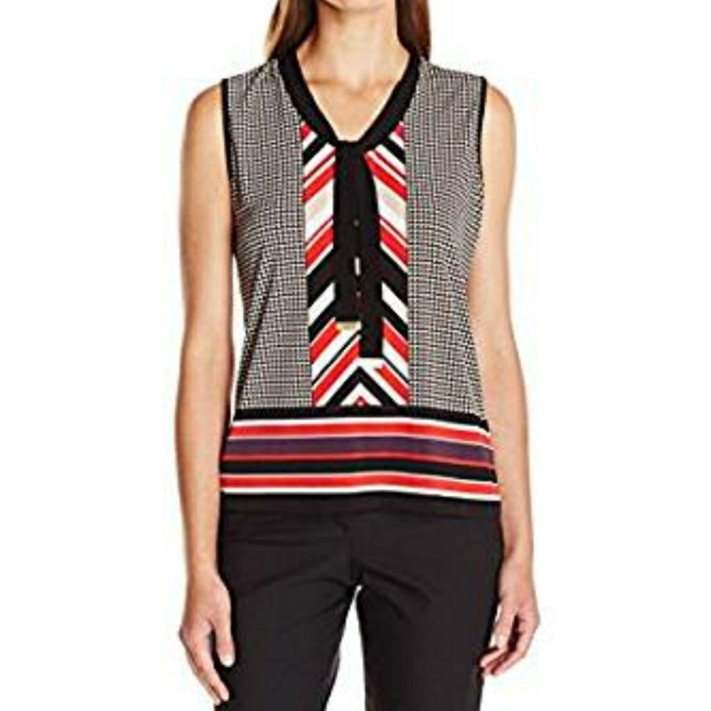 Zig Zag Geo Print Top