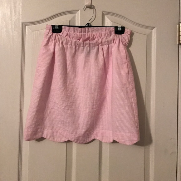 Lauren James Dresses & Skirts - Lauren James pink and white seersucker skirt