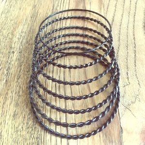 Black Twisted Bracelets