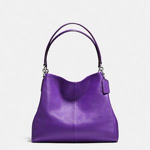 PHOEBE SHOULDER BAG SILVER/PURPLE IRIS
