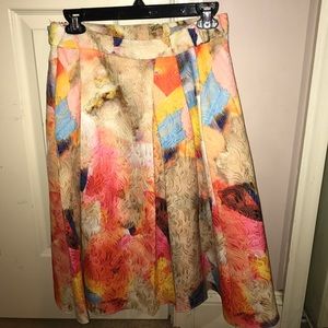 H & M Multicolored Midi Skirt