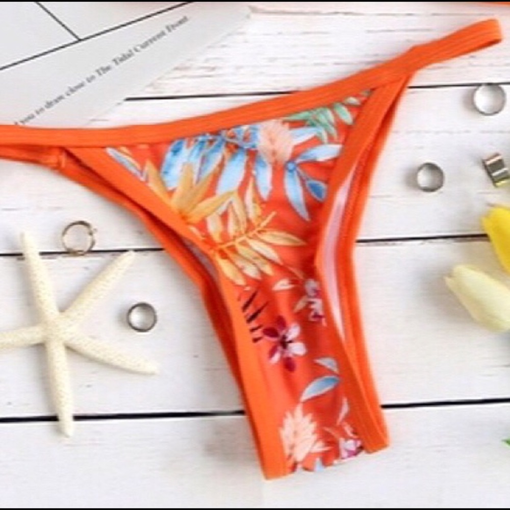 🌴BRAND NEW🌴 NWOT- Floral Orange Bottoms🌺