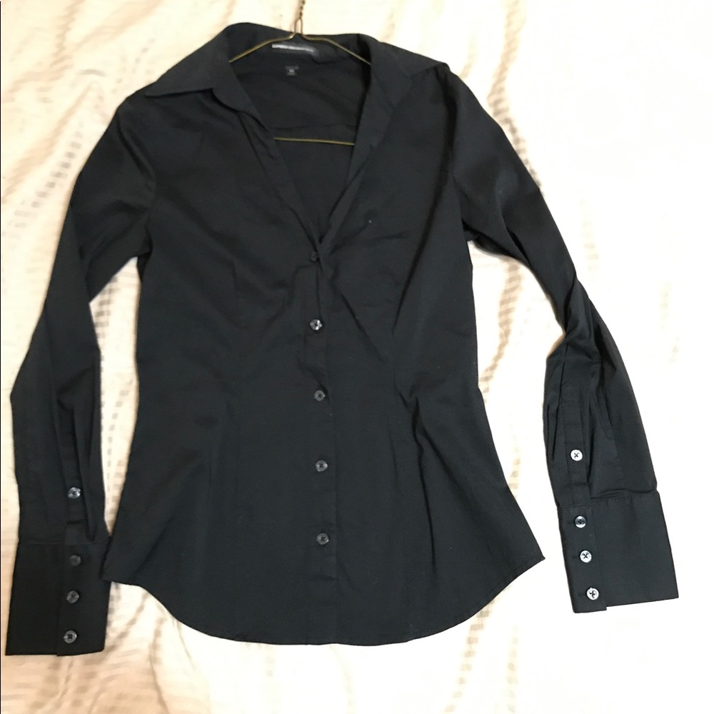 Black button down