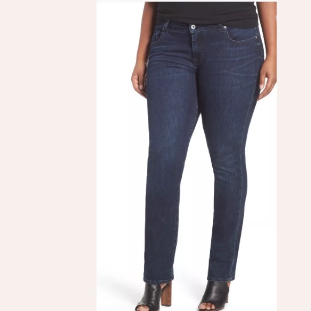 Lucky Ginger Straight Leg Dark Wash Stretch Jeans